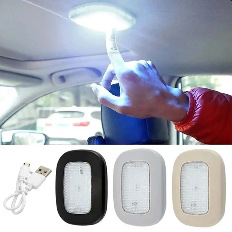 Night LED Lights For Car Bread Light Trunk Led Reading Roof Lamp Car Interior Lights 12v Touch USB Charging Atmosphere Lamps