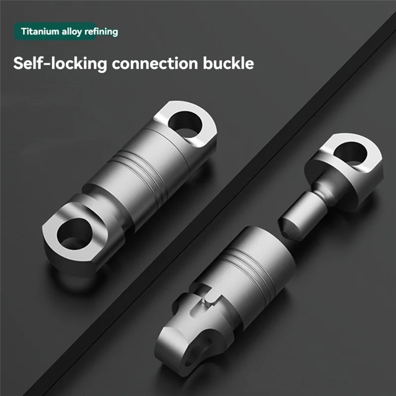 ABJY-2PCS Titan Legierung Rotierenden Ring Schnalle Schlüsselbund Taille Gürtel Schnalle Frühling Lock Schlüsselring Outdoor-Tool