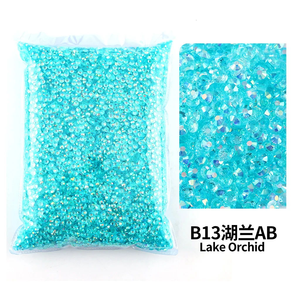 Groothandel Bulk Hars Strass Jelly Kleur AB transparant AB 2mm,3mm,4mm,5mm,6mm Facetten Plaksteen Nail Art Kledingstuk Decoratie