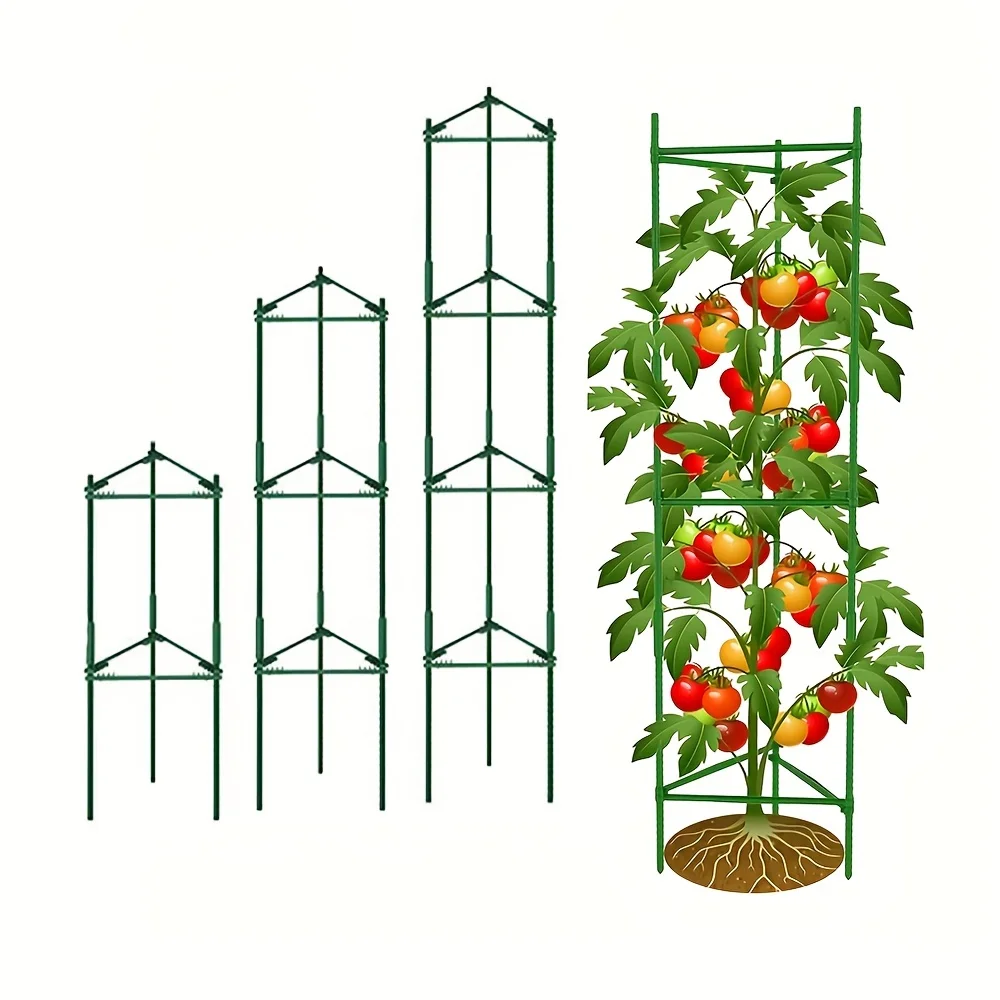 1 Pack Tomato Cage 3.9 Feet, Plant Support Cage Assembled Tomato Garden Cages Stakes Vegetable Support Trellis