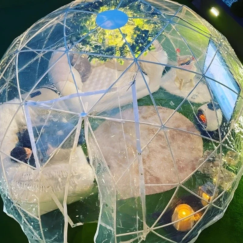 Transparent spherical star hotel tent garden breeding outdoor Internet celebrity restaurant camping bar coffee