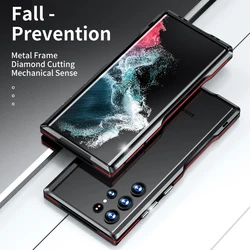 Original Metal Frame For Samsung Galaxy S25 S24 S23 S22 Ultra Bumper S21 Plus Case Aviation Aluminum Alloy Protective Cover Skin