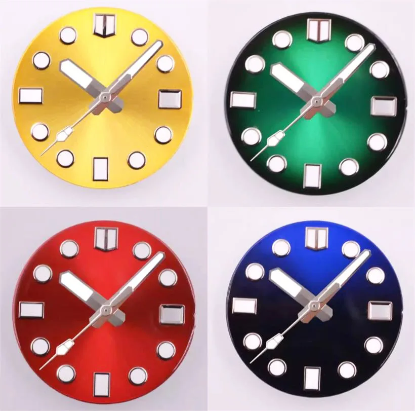 

28.5mmm Red green yellow blue dial suitable for NH35 NH36 mechanical movement luminous dial watch accessories