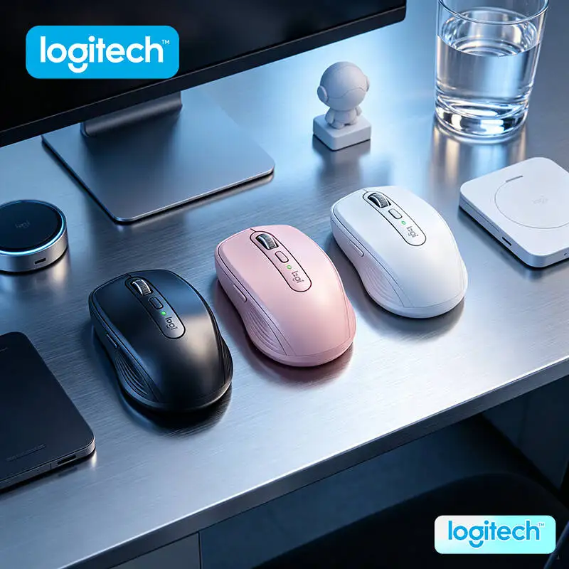 Logitech MX Anywhere 3S Office Mouse - 8K DPI, Hyper-Scroll, Silent Click, USB-C Fast Charge for Dorm Work