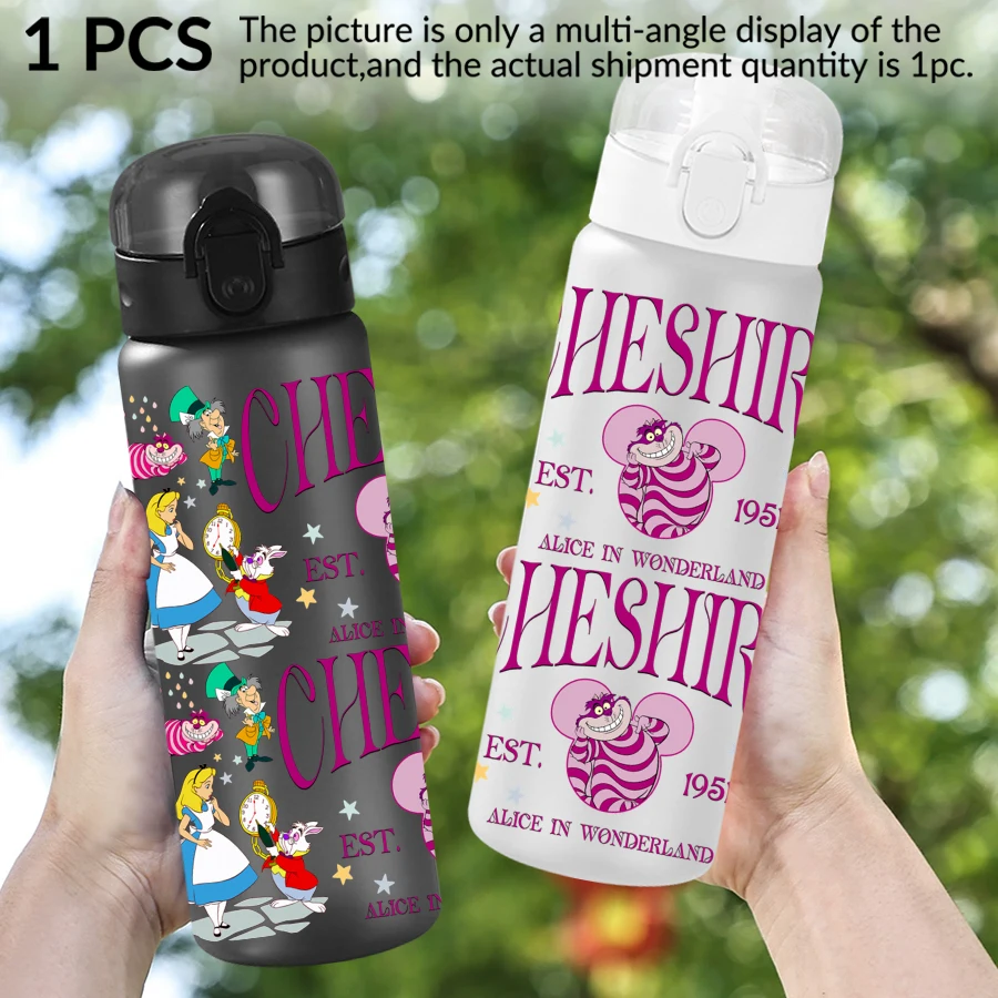 1Pc Disney Alice Queen pattern 26oz plastic water bottle outdoor sports water cup birthday/homecoming gift
