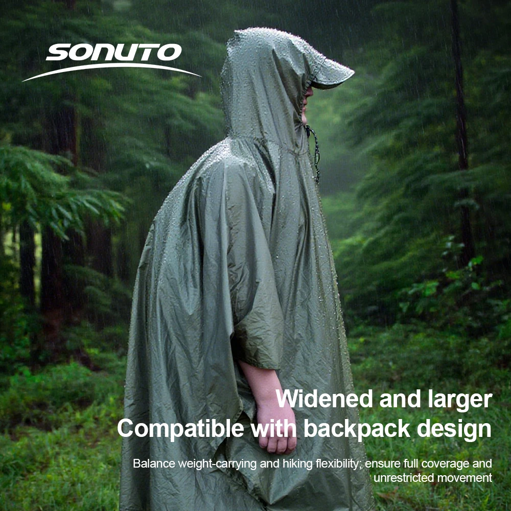 

Многофункциональный водонепроницаемый коврик для кемпинга, трансформируемый как легкий чехол для рюкзака, дождевое пончо для пеших прогулок, альпинизма