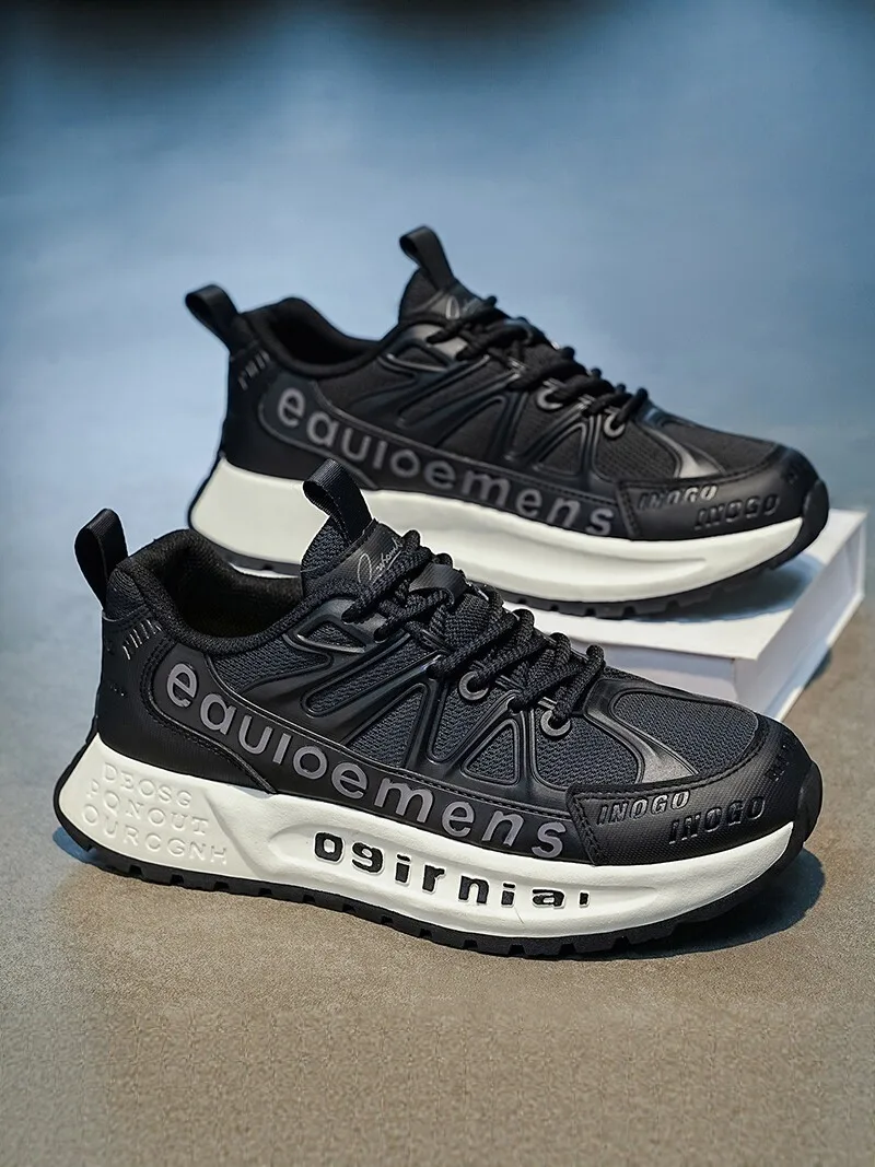 Men's Outdoor Climbing Sport Shoes Anti-slip Thick Bottom Casual Trendy Shoes Fall 2026 New Model Durable Mesh Upper