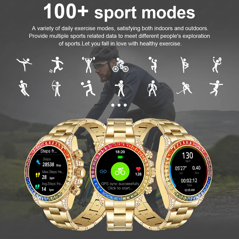 Bluetooth Call Luxury Smart Watch Men Sports Tracker Health Monitor Men Waterproof Smartwatch 466*466 HD AMOLED Screen Watches