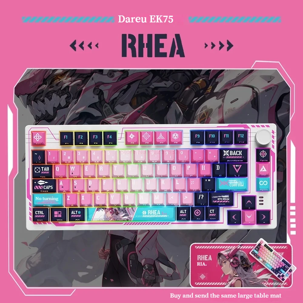 Imagem -05 - Dareu-teclado Mecânico Eken Eken Três Modos sem Fio 2.4g Interruptor Quente Ergonômico para pc Acessórios Gamer