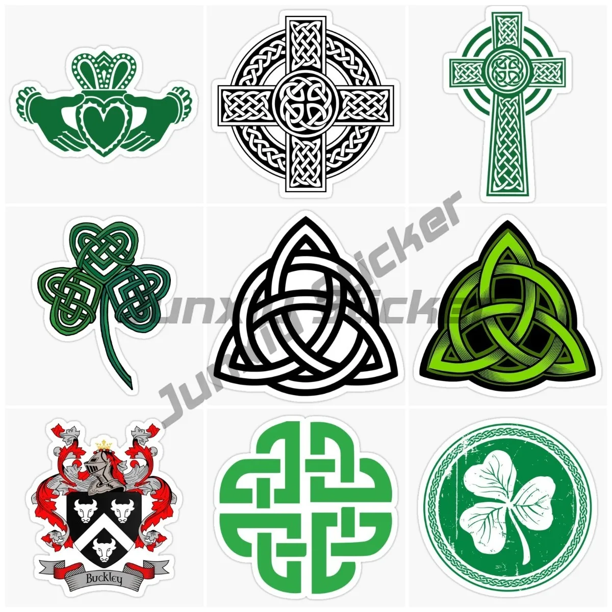 

Celtic Knot Vinyl Adhesive Decal Celtic Cross Classic Ireland Irish Sticker for Car Trucks Vans SUVs Laptops