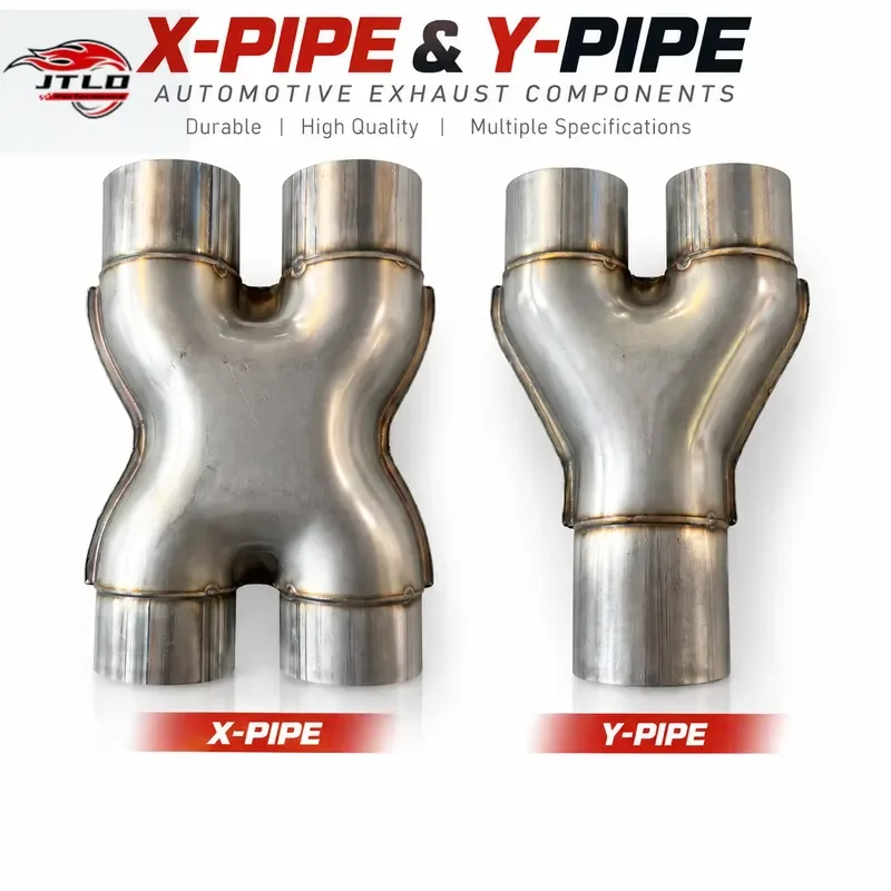 Universal Exhaust X Pipe Y Pipe 2 2.25 2.5 3 Inch Aluminized SS409 SS201 SS304 Stainless Steel Crossover Merge Pipe