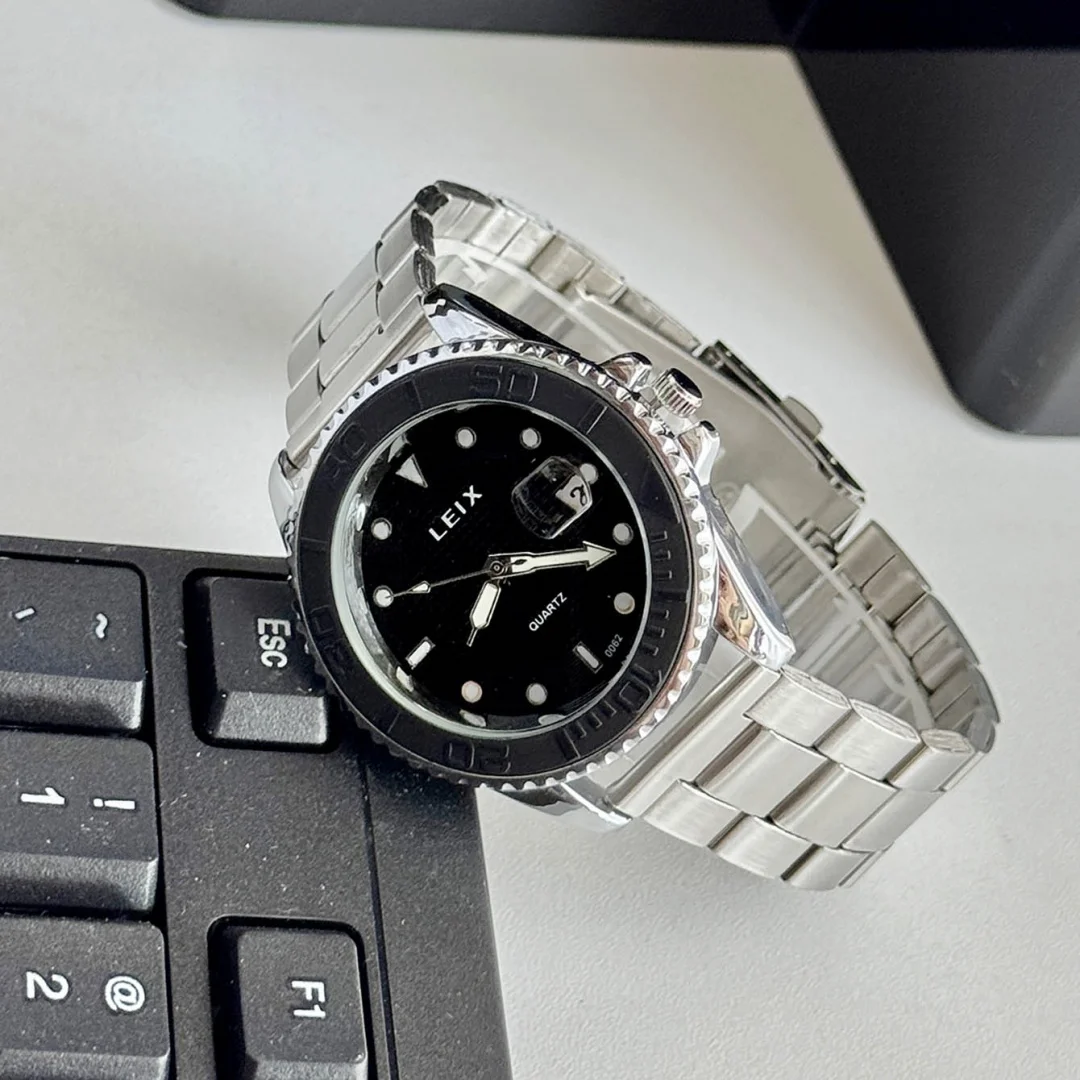 تاريخ العلامة التجارية ساعة رجالية بسيطة الفولاذ المقاوم للصدأ حزام الأصلي حركة الكوارتز ساعات الأعمال للرجال ساعة الذكور reloj hombre