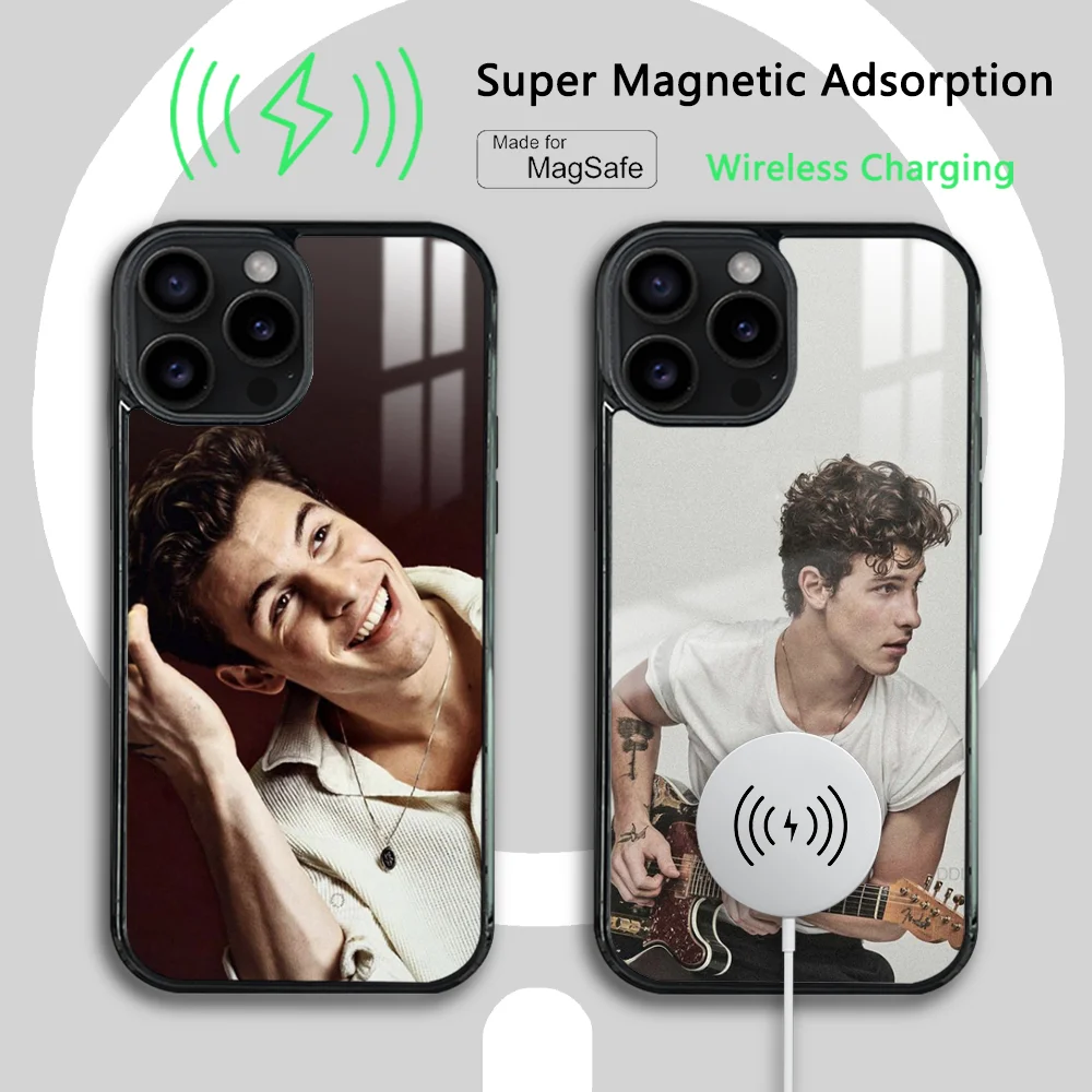 Chanteur S-Shawn Kenwood ES Coque de téléphone pour iPhone, Coque de chargement sans fil, Coque magnétique miroir, 15, 14, 13, 12, 11, Pro, Max, Plus, Mini