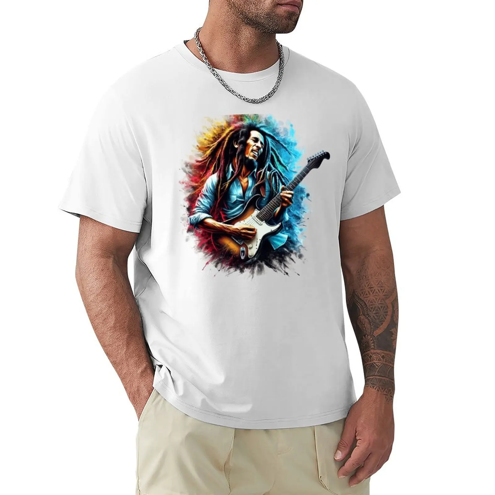 “Bob Marley: the reggae icon” T-shirt sublime customs design your own Aesthetic clothing Men's cotton t-shirt