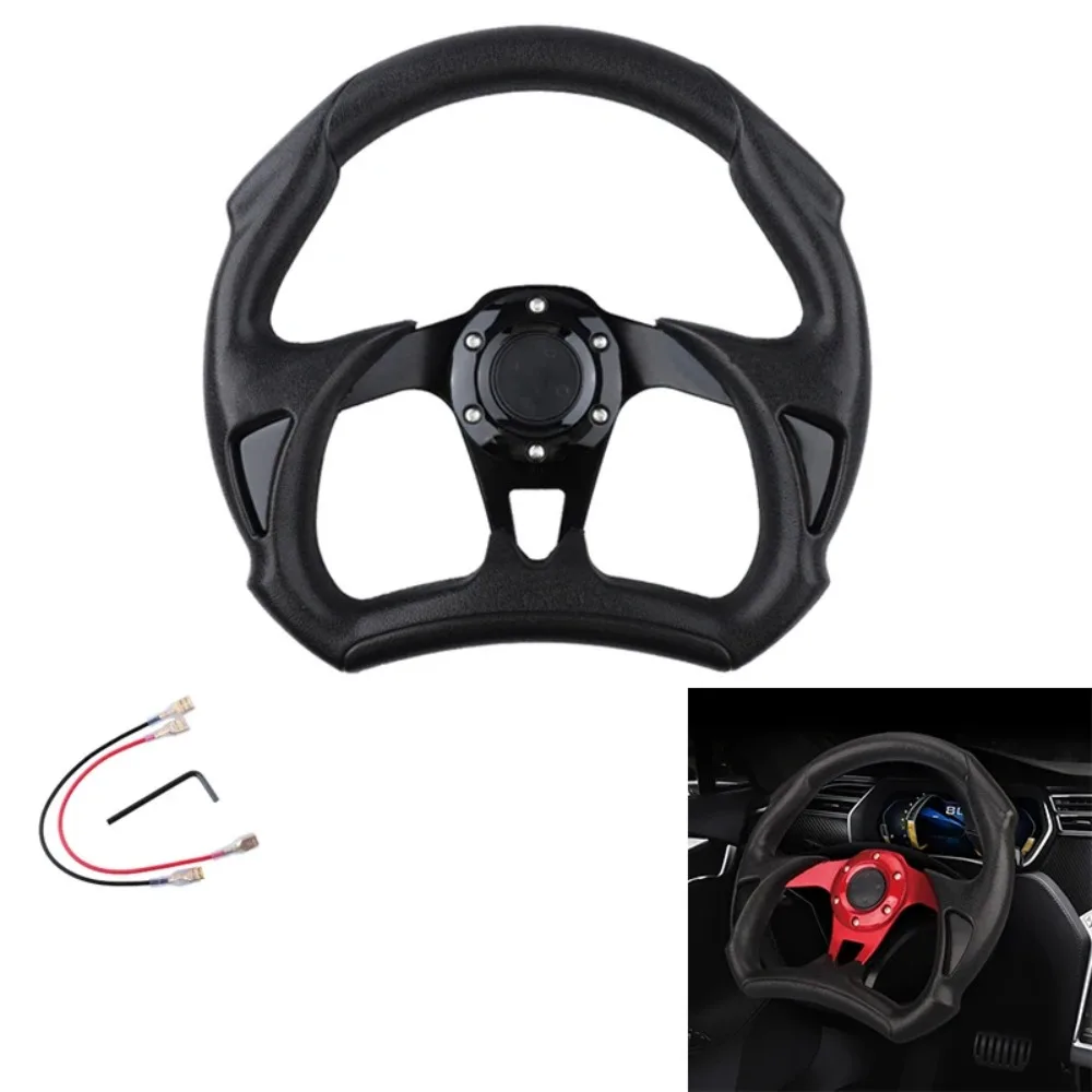 Universal Car Steering Wheel 13 Inches 320MM Aluminum Leather Aluminum Racing Sport Steering Wheel With Logo Auto Accessories