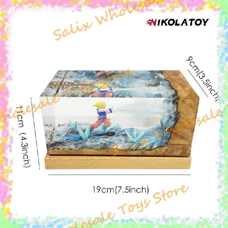 In Stock Nikolatoy Dragon Ball Vegeta Son Goku Kame Hame Ha Night Light Touch Magnetic Night Light Creative Custom Toy