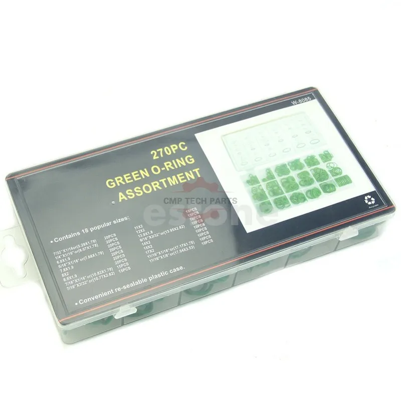 الأخضر O خواتم 270 قطعة ختم طوقا غسالة O حلقة تشكيلة مجموعة عدة استبدال O-حلقة عدة الحلقات الثقيلة المهنية #5