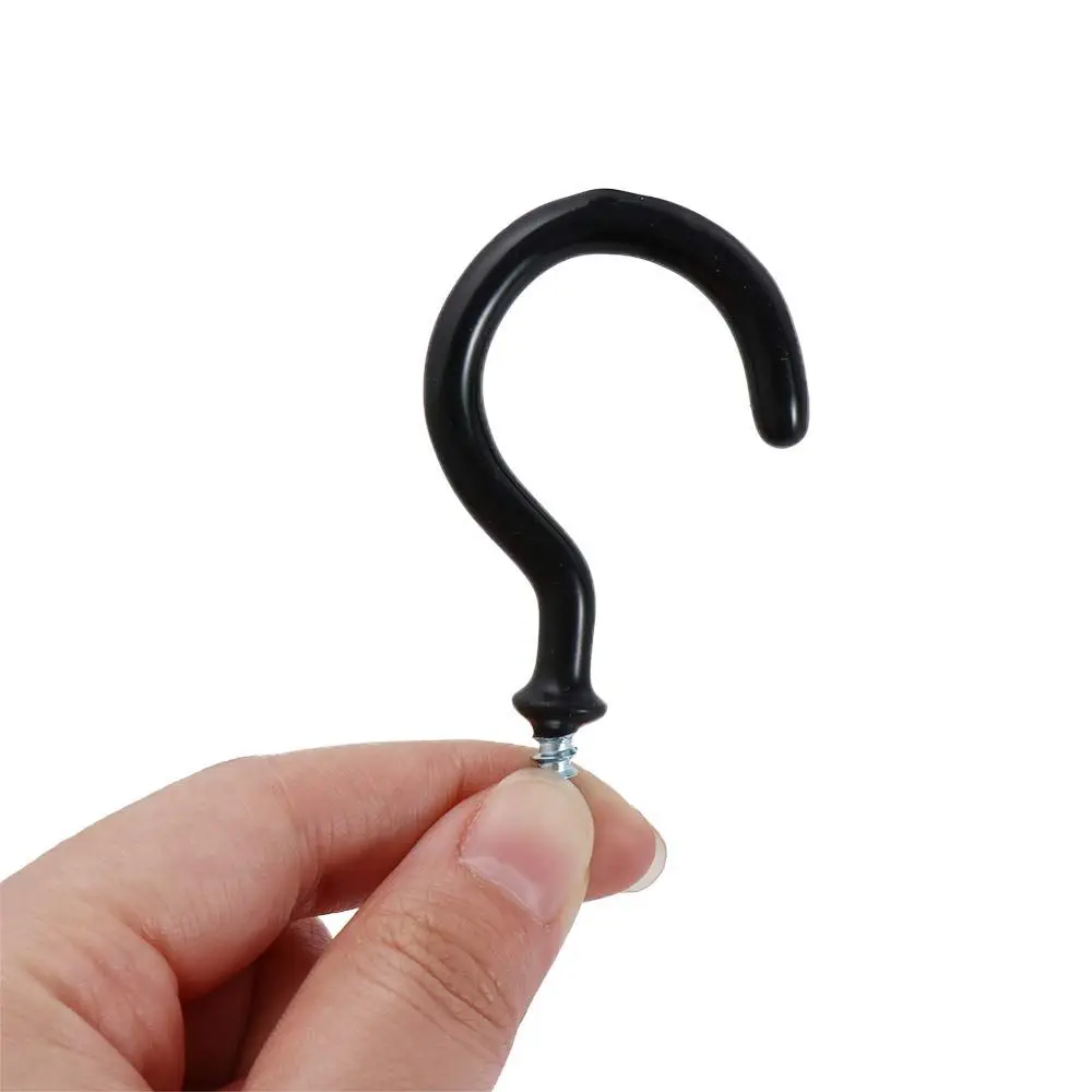 White Black Holder Screw-In Shouldered Ceiling Hooks Wall Mounted Mug Hanger Cup Hooks