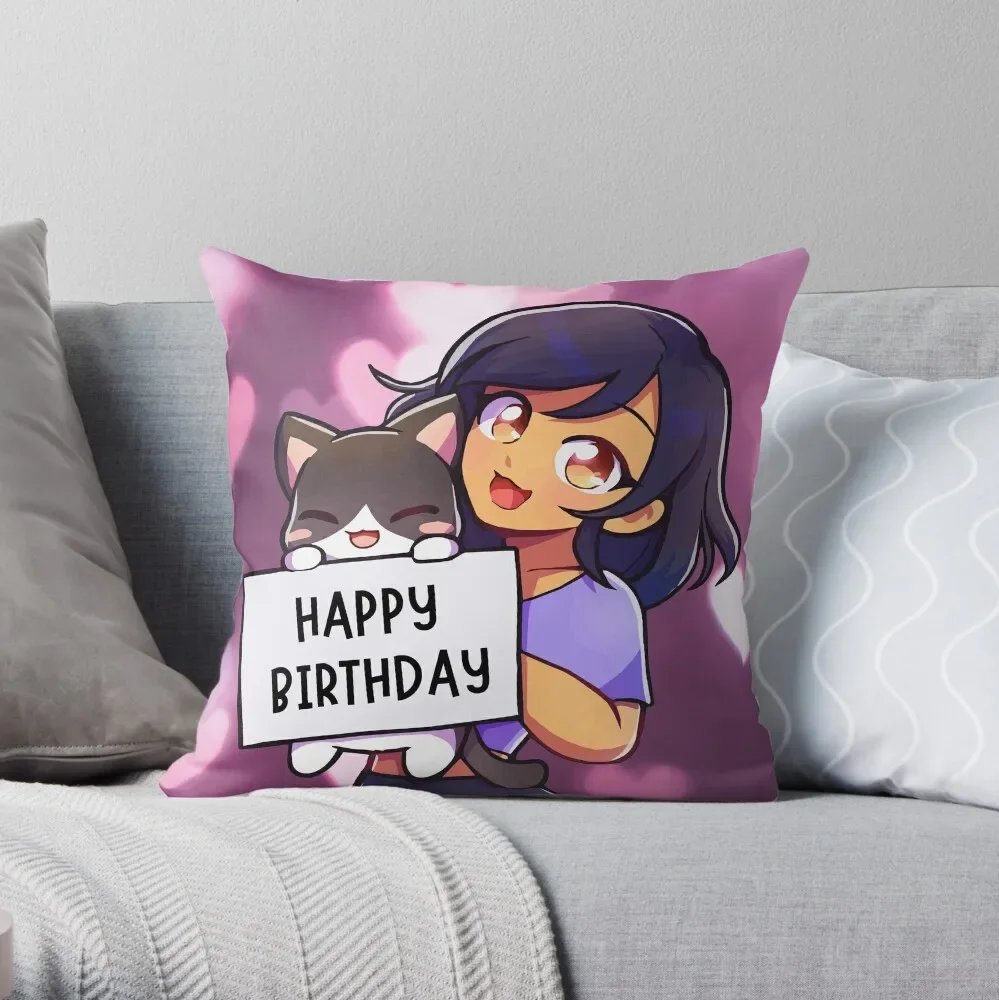 Aphmau Happy Birthday Gift Throw Pillow Sofa Cushion Pillow Cover Pillowcases For Pillows Sofa Cover