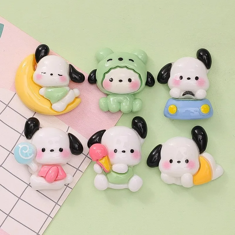 

Sanrio cartoon cute cross dressing candy cone puppy phone case DIY cream glue material hair clip shoe buckle resin accessories