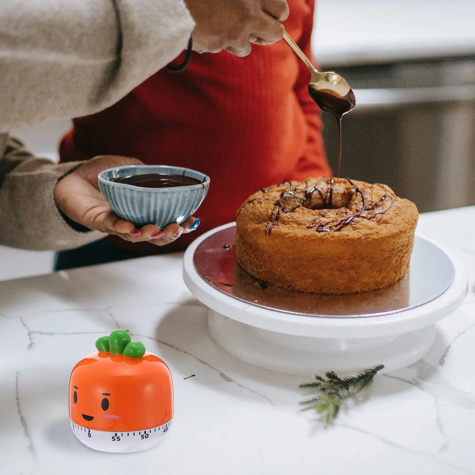 

2Pcs Fruit Timer Manual Mechanical Kitchen Timer Adorable Cartoon Design Eco-Friendly Energy Efficient Loud Alarm