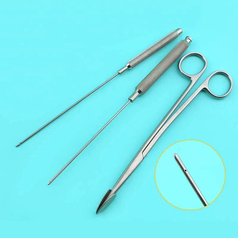 

Thread Sculpting Leaders Peeler Threading Needle Blunt Tip Piercing Needle with Hole Face Lift