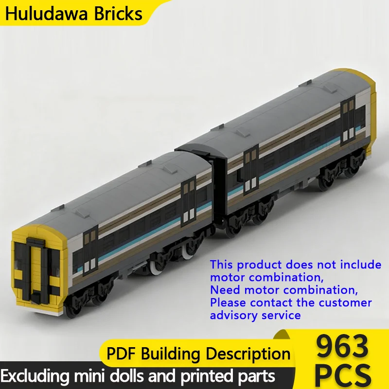 

City Car Model MOC Building Bricks Class 158 Two Carriage DMU Train Modular Technology Gifts Holiday Assemble Children Toys Suit
