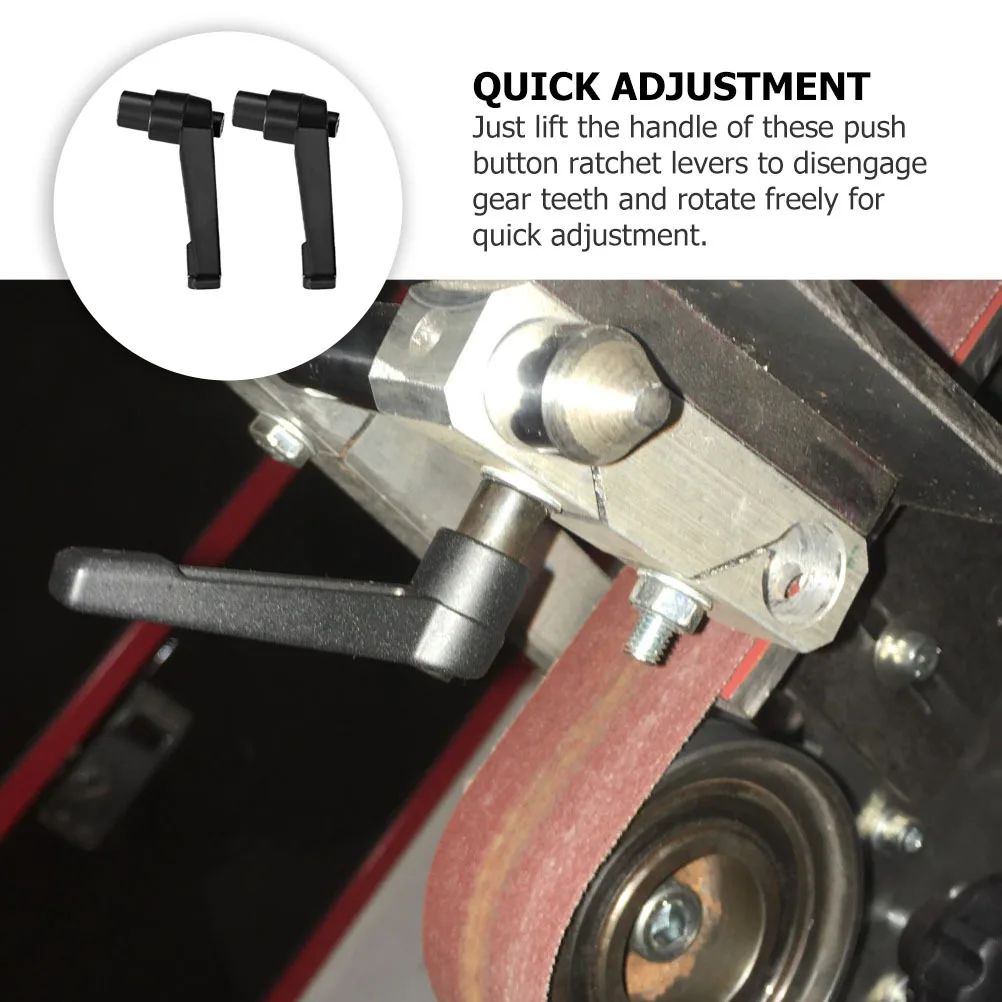 

2Pcs Adjustable Handle Clamping Lever Quick Release Ratchet Lever for Machine Fixing Metal Knob Thread Adjustable Handle