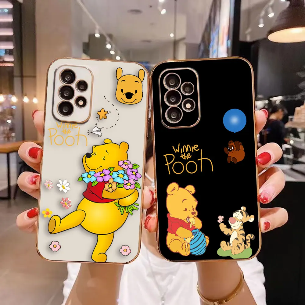 

Smooth E-TPU Phone Case For Samsung A73 A72 A71 A54 A53 A52 A51 A33 A32 A23 A22 A13 A14 5G Case Disney Winnie The Pooh Honeypot