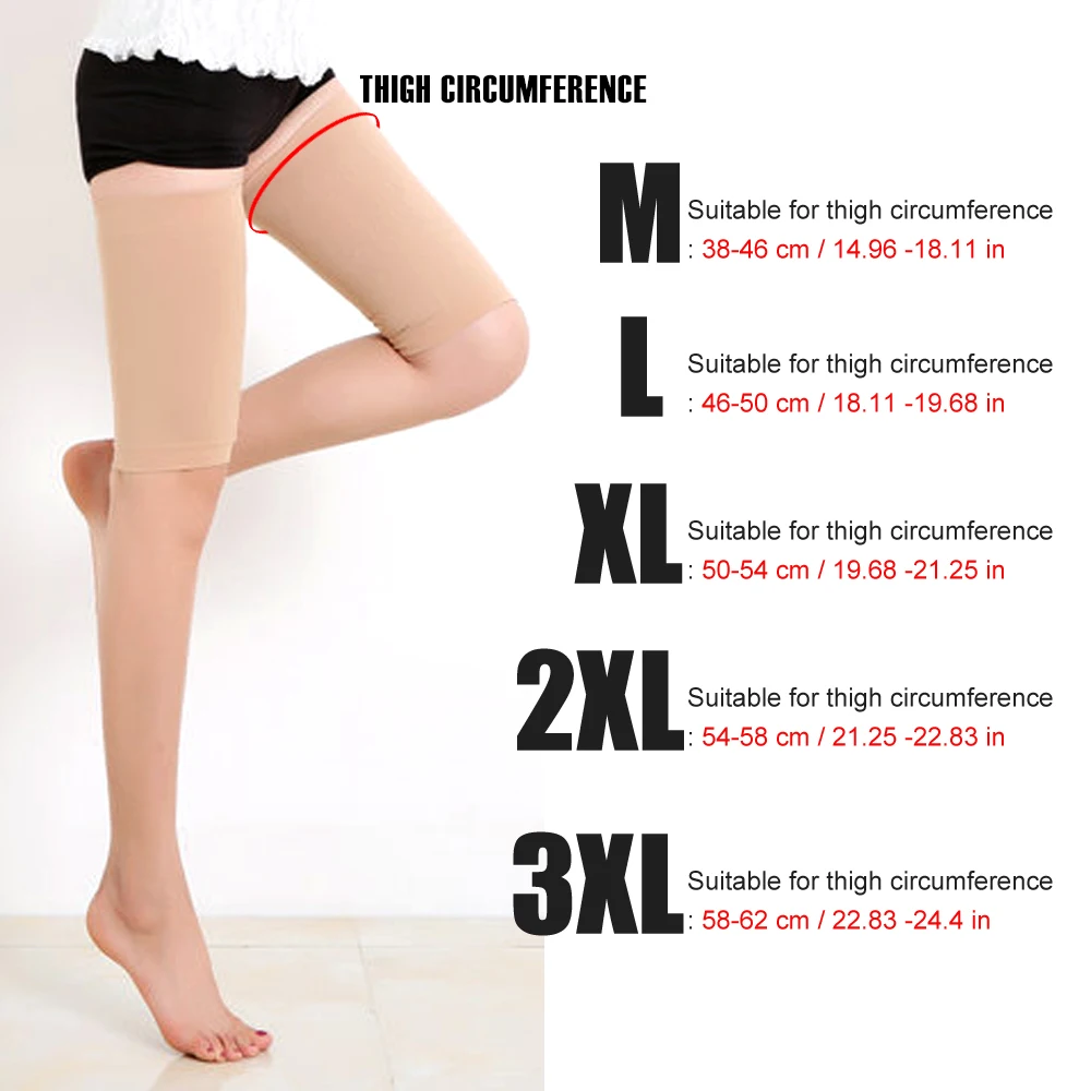 1Pair Compression Thigh Support Sleeve for Women, Adjustable  Thigh,Muscle Stabilizer for Hamstring, Running, Hiking & Sports