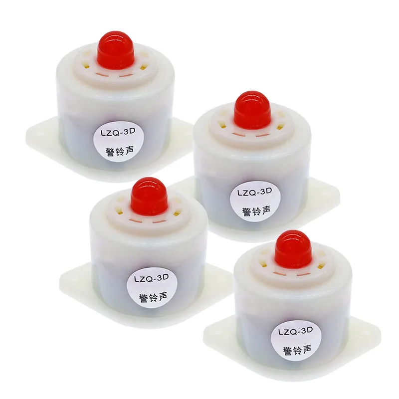 

4Pcs LZQ-3D High Decibel Electronic Buzzer with Flashing Light 12V 24V 220V Sound & Light Alarm