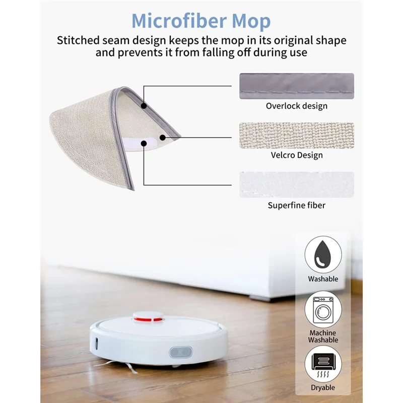 

ABRW-For Xiaomi Roborock S5 Max S6 Pure S6 Maxv Vacuum Cleaner Spare Parts Main Side Brush HEPA Filter Mop Cloth Accessories