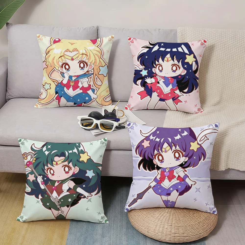 FK M-MoonS S-SailorS CUTE cushion cover soft Case Sofa Living Room Home Comfortable office Decor Protective Pillow