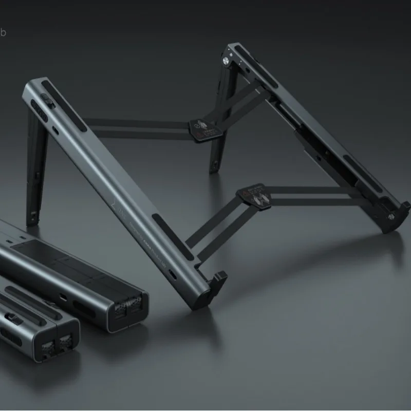 Space Aluminum Alloy Laptop Stand Foldable Portable Heat Dissipation 3rd Gear Adjustable Computer Height Increase