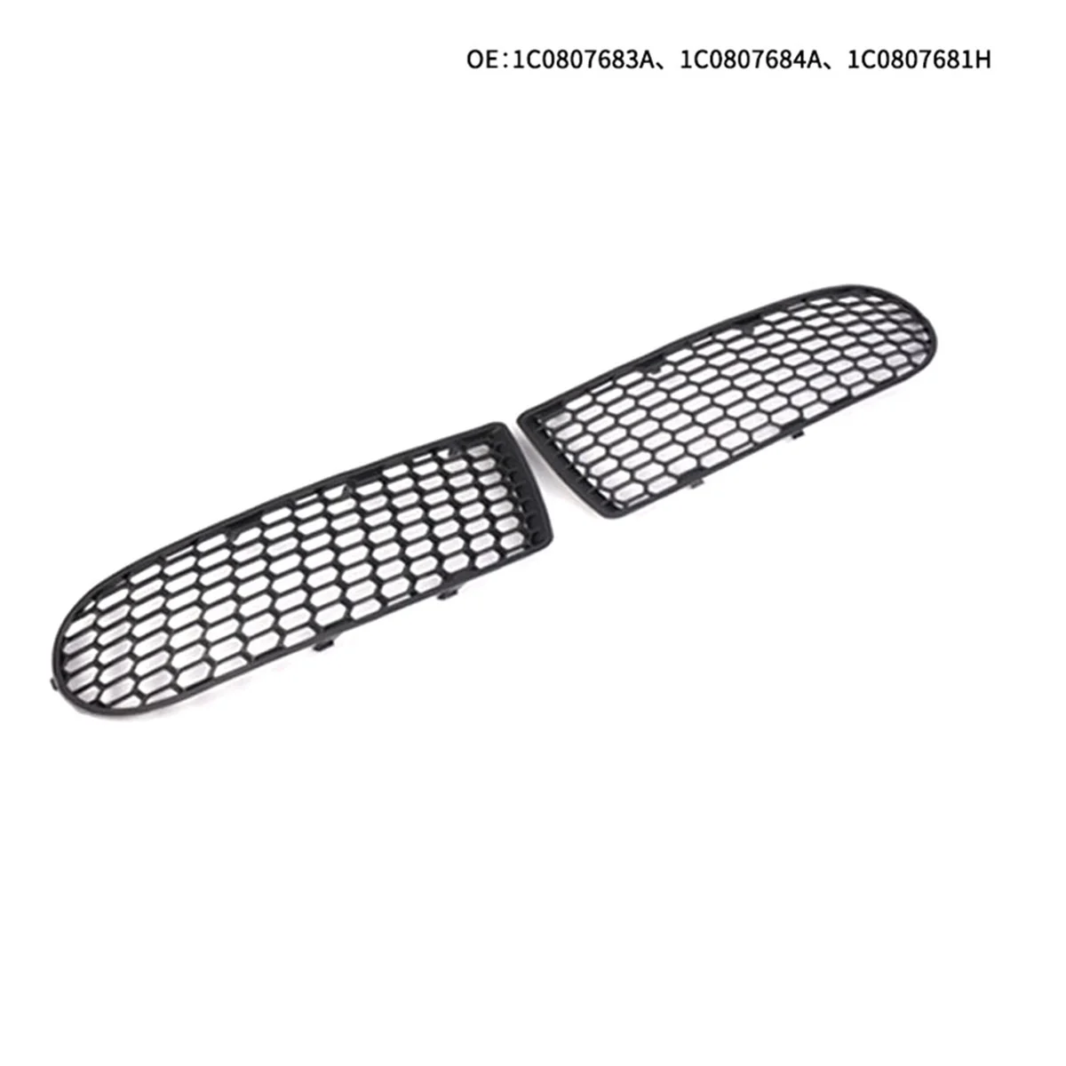 For VW Beetle & Beetle Convertible Front Passenger Side Bumper Grille Foglight Lower Grilles 1C0807683A 1C0807684A