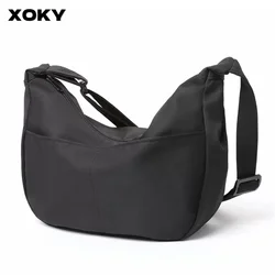 Light Weight Messenage Casual Bag IPad Large Capacity Pack For Men And Women Multi-Functional Dumpling Cross Body Bag 1009