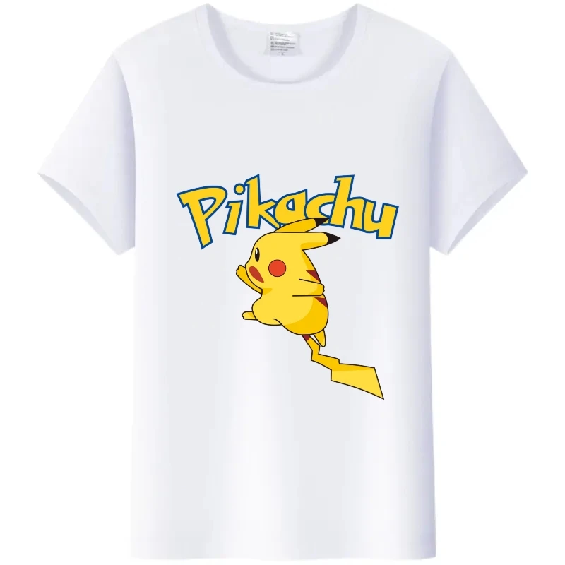 Moda estate giapponese Anime Pokemon Pikachu t-shirt donna camicie Tees uomo abbigliamento bianco Hippie camicette maniche corte top regalo