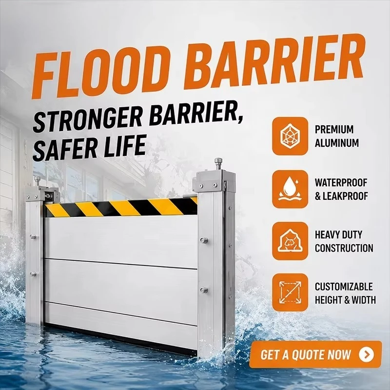 Aluminum Flood Barrier Panel for Door - Emergency Water Control Wall Protection Baffle, Waterproof Flood Safety Supply