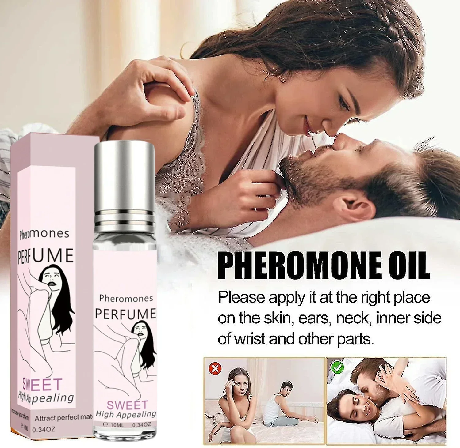 Parfum minyak feromon seks untuk menarik Pria Wanita Minyak tahan lama uniseks portabel stimulasi parfum genit esensial untuk pria dan wanita