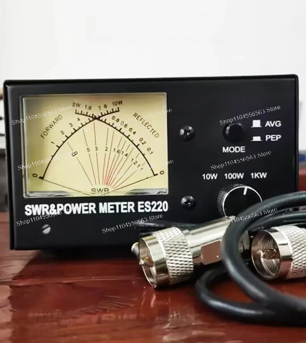 Dual Band SWR and RF Power Meter ES220 V2 1000W for VHF UHF 140-480MHz with AVG PEP Measurement