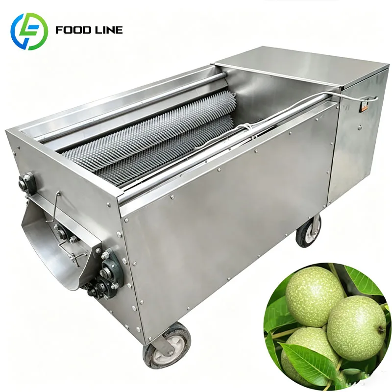 Fresh Walnut Husk Remover Green Walnut Peeling Machine High Capacity Walnut Processing Customized