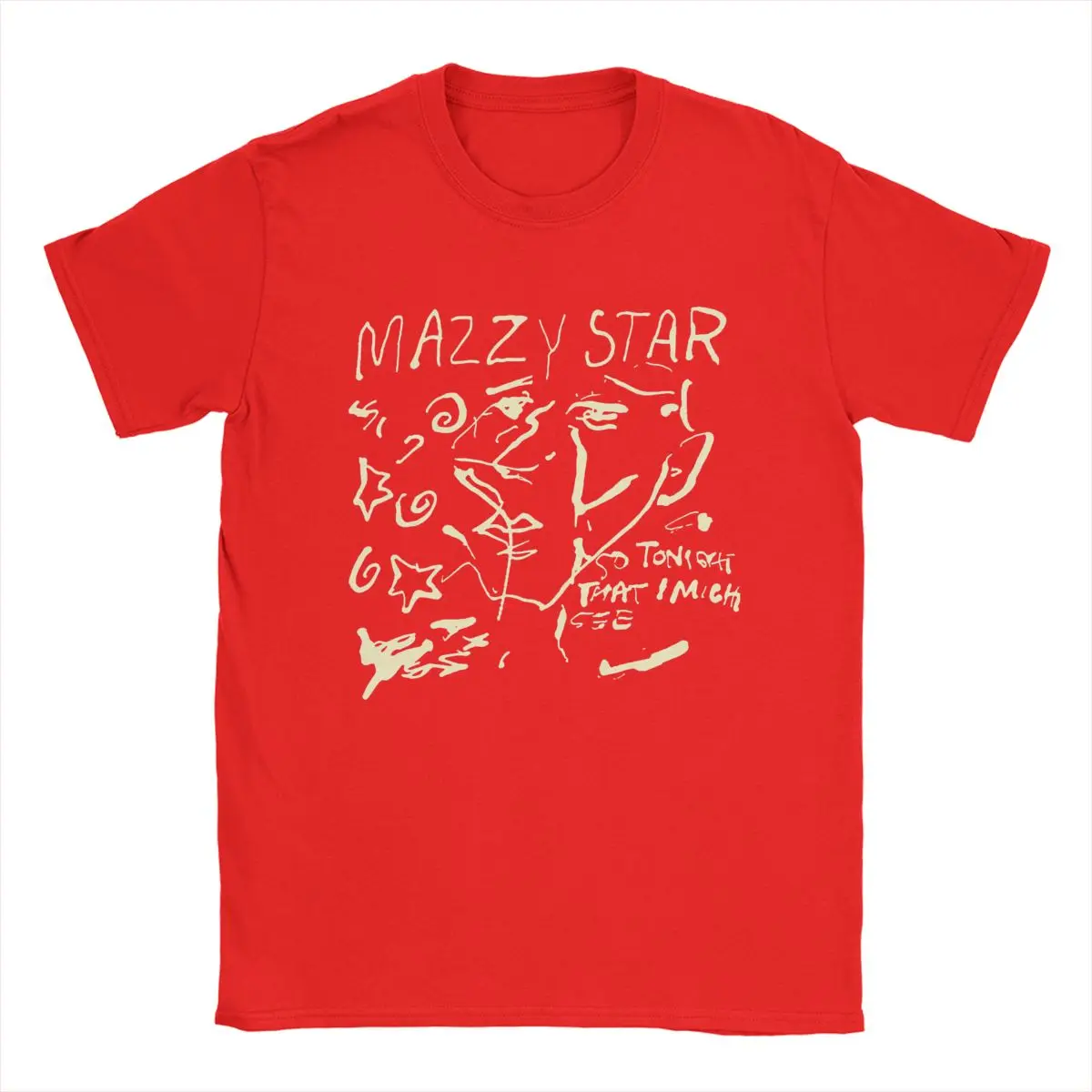 Men T-Shirt Mazzy Star Leisure Cotton Tee Shirt Short Sleeve Band 