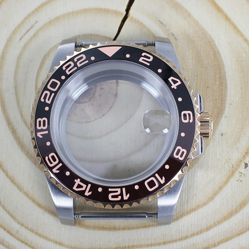 40 مللي متر NH35 غواص ساعة حافظة السيراميك الحافة الياقوت الزجاج ل NH35 NH36 NH34/38 ETA2824 Miyota8215 Movt GMT SUB أنماط ساخنة معقمة
