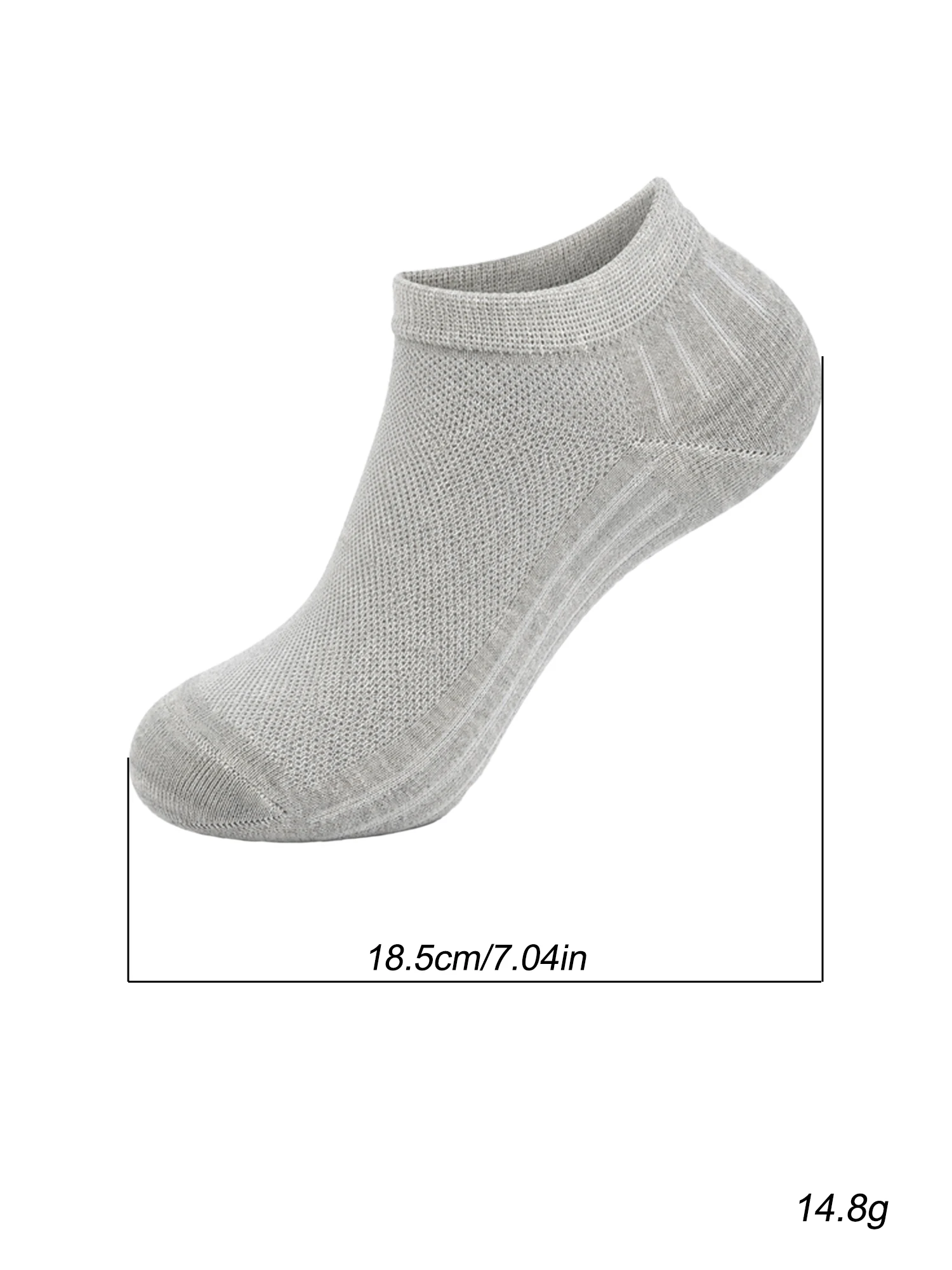 1/3/6 Pasang Kaus Kaki Pria Hitam Putih Abu-abu, Bahan Katun Bernapas, Empuk, Model Pendek, Untuk Olahraga Lari, Anti Selip, Menyerap Keringat, Cocok untuk Hadiah