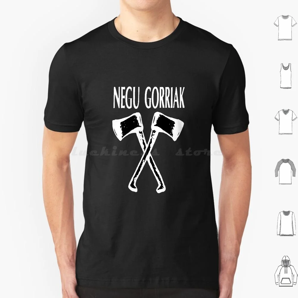 Camiseta Negu Gorriak de algodón para hombres y mujeres, estampado artesanal, banda Negu Gorriak Pais Vasco, música, alternativa española