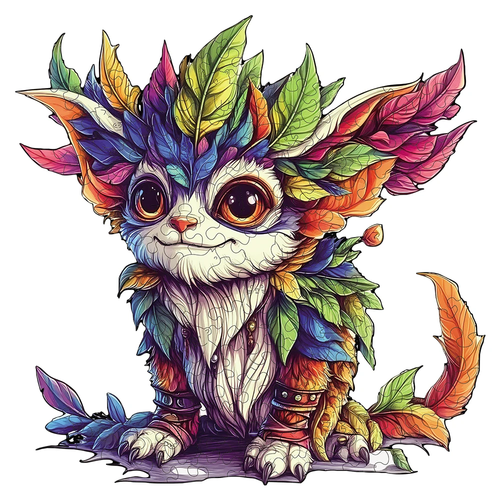 

Leaf Spirit Wooden Puzzle, Uniquely Irregular Animal Shaped Wooden Jigsaw Puzzles, Perfect Birthday Holiday Gift For Lover