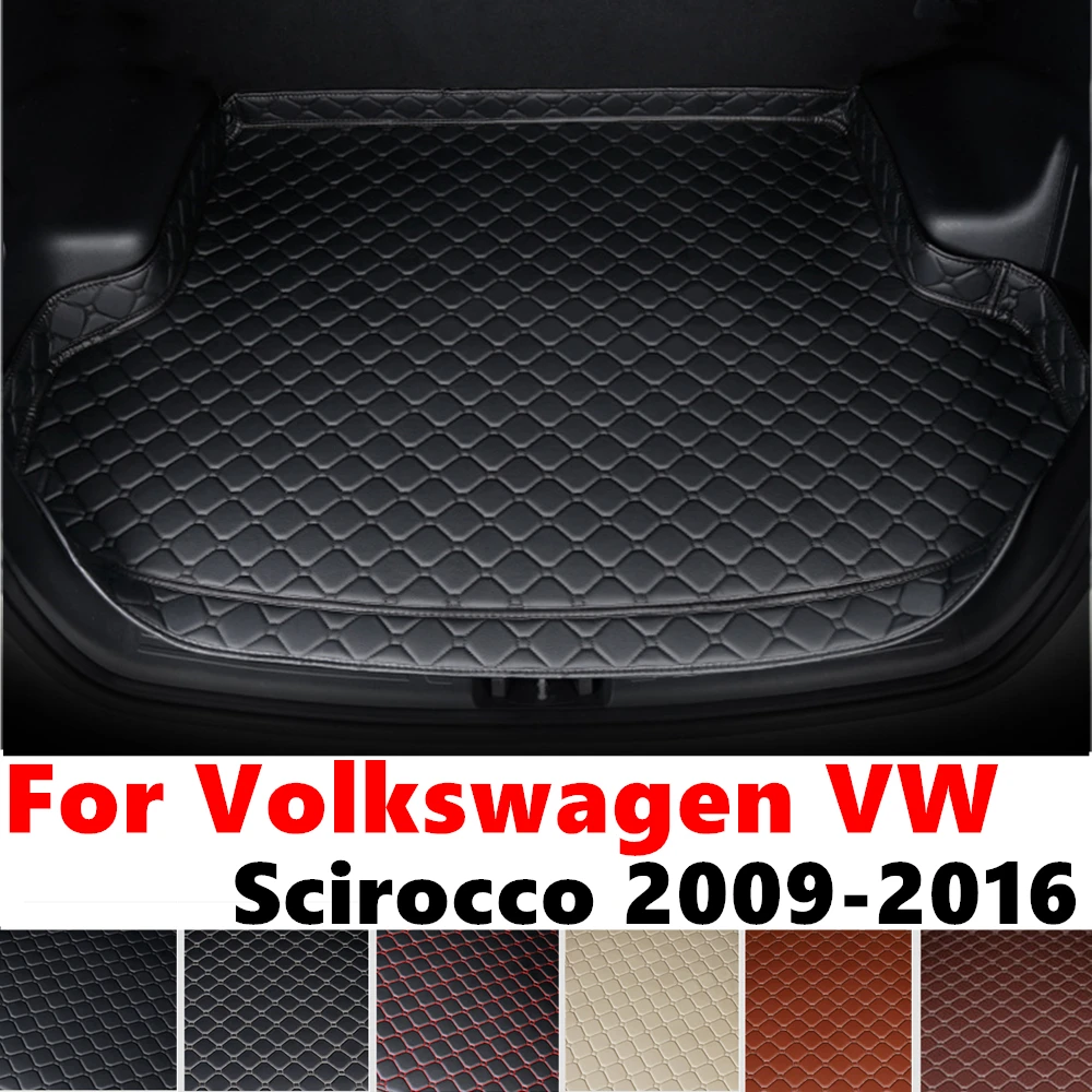 High Side Car trunk mat for Volkswagen VW Scirocco 2016 2015 14-2009 Tail Boot Luggage Pad Rear Cargo Liner Interior Accessories