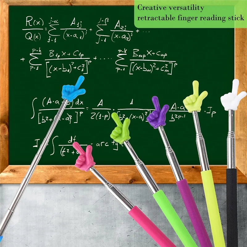 

TNKIG-6 PCS Pointer Stick Set Kit For Classroom, Teacher Pointer, Retractable Stick Kit For Classroom Whiteboards