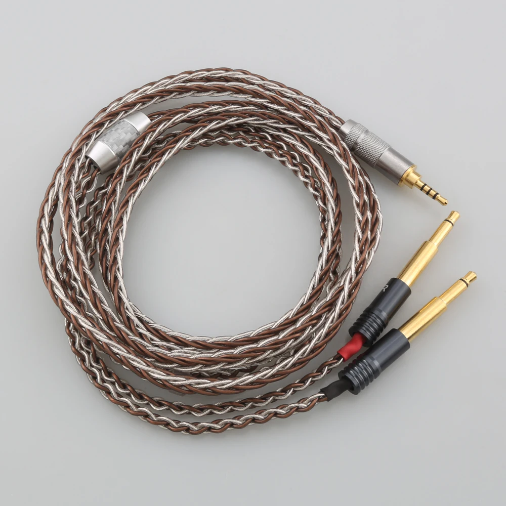 2.5mm 3.5mm 4.4mm Balanced 8 Cores Braided Headphone Replacement Upgrade Cable for Meze 99 Classics