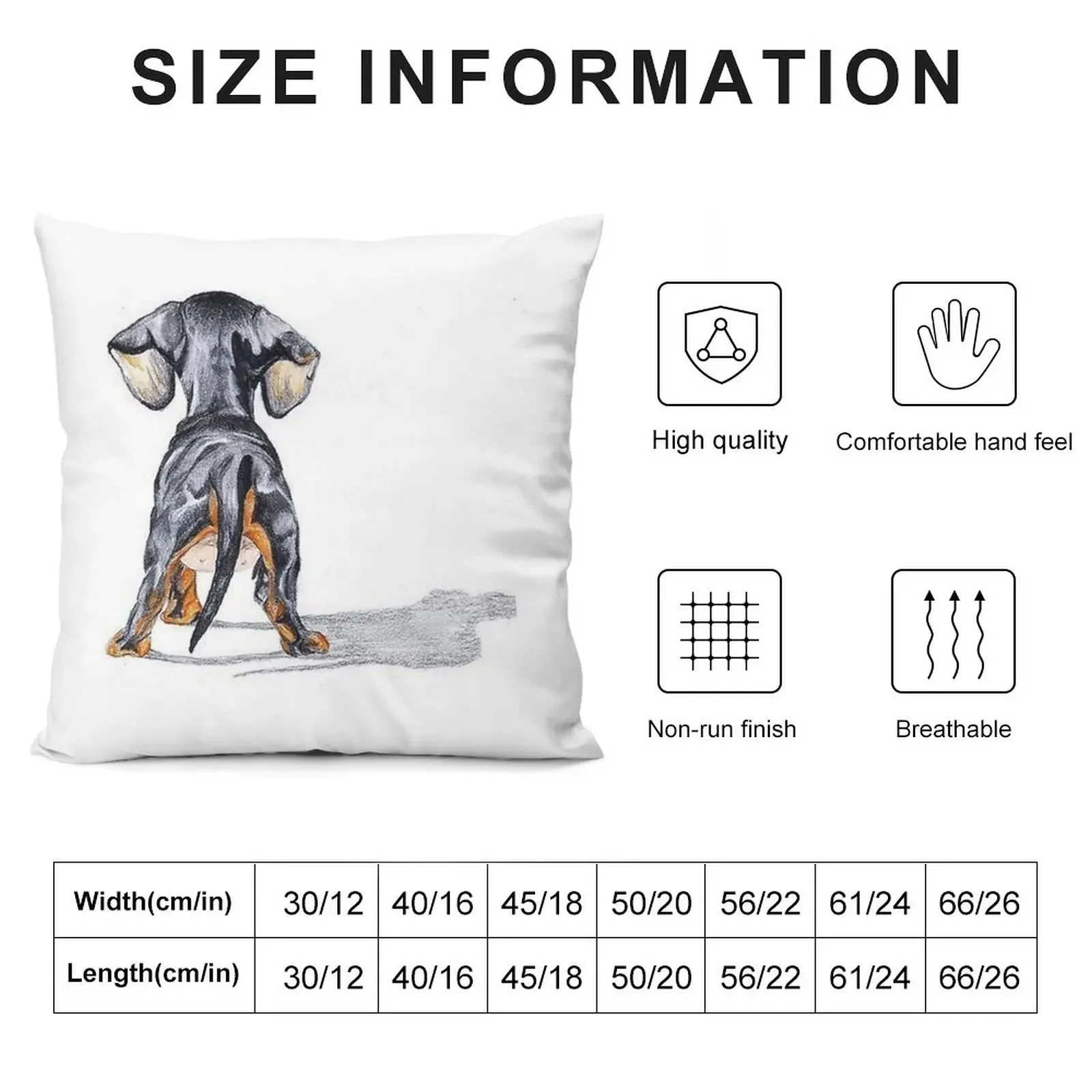 Dachshund Dog pupy back Throw Pillow Pillowcase Pillowcases Sofa Cushions Luxury Sofa Cushions pillow